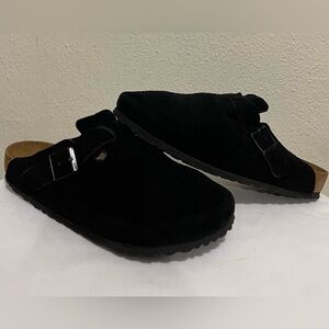 Authentic Birkenstock Boston Soft Footbed Suede Clogs Mules sz 43